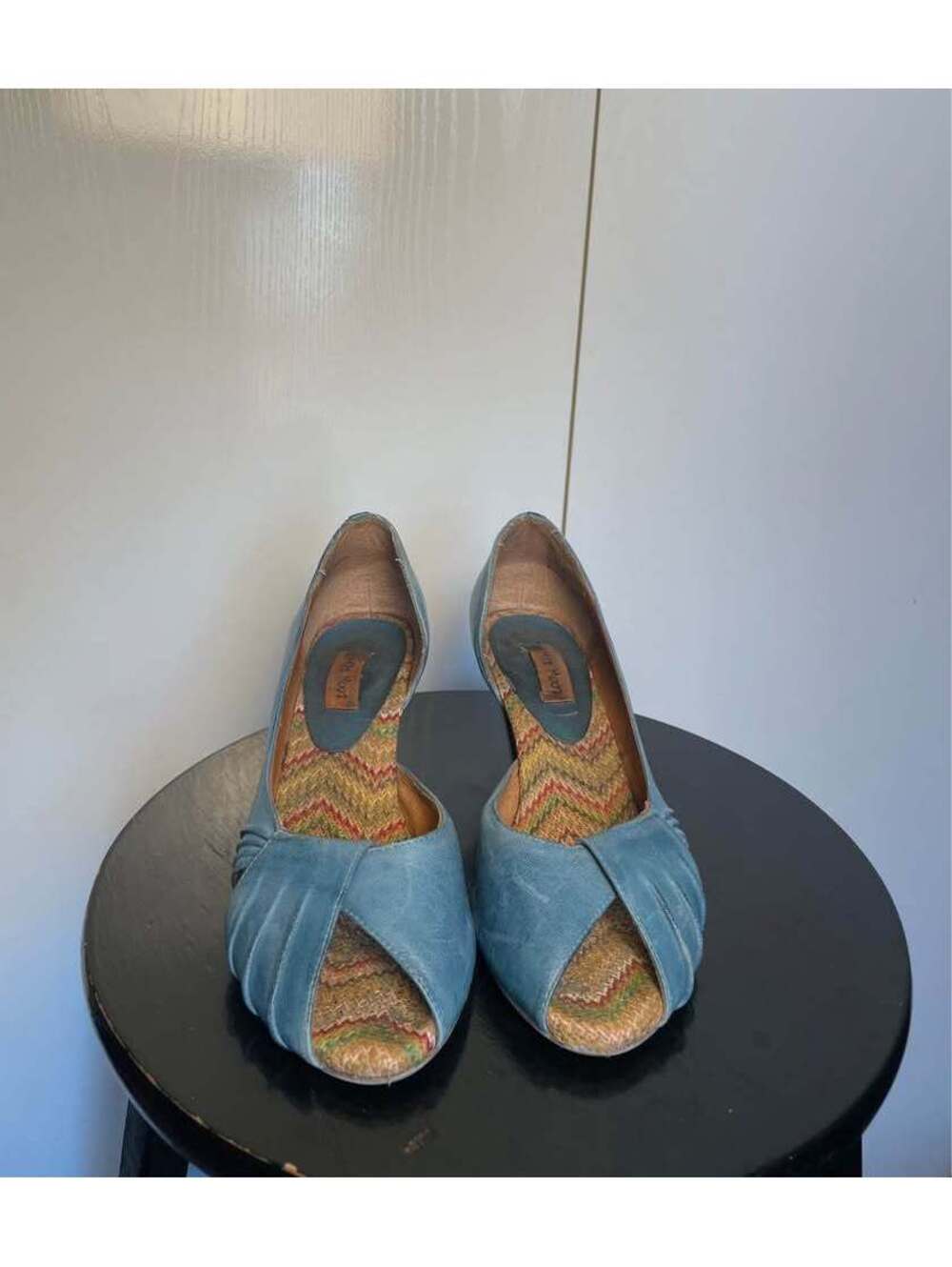 Miz Mooz Vintage Peep-Toe Pumps US6.5